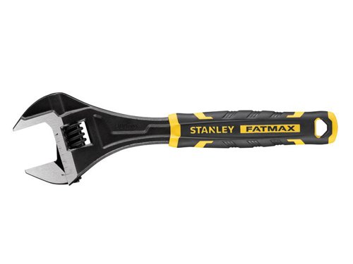 The Stanley FatMax® Quick Adjustable Wrench has a black phosphate finish for maximum strength and durability. Its thin/wide jaws offer greater accessibility when working in tight spaces. They also have a 15° offset angle to provide a firm grip and the best reach. Metric and imperial scales for fast and accurate settings.Fitted with bi-material grips for increased comfort and control. The handles also feature a hanging hole for securing the tool to a lanyard.1 x Stanley FatMax® Quick Adjustable Wrench 300mm (12in)