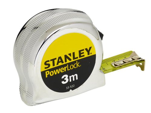 STA033522 STANLEY® PowerLock® Classic Pocket Tape 3m (Width 19mm) (Metric only)