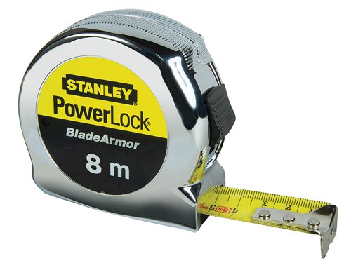 STANLEY® PowerLock® BladeArmor® Pocket Tape 8m (Width 25mm) (Metric only)