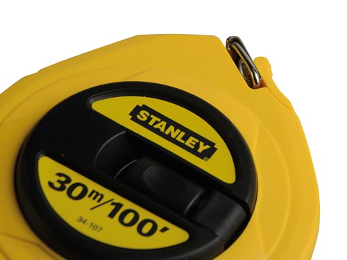 STA034107 STANLEY® Closed Case Steel Long Tape 30m/100ft (Width 10mm)