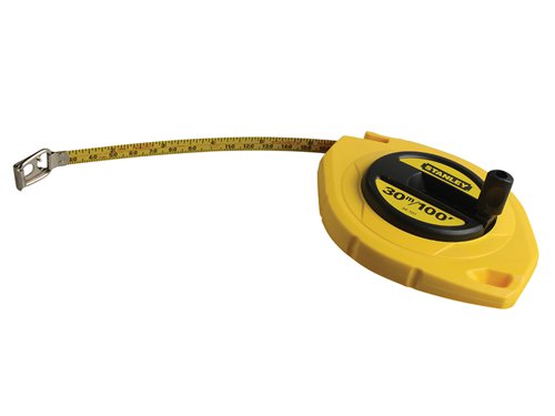 STA034107 STANLEY® Closed Case Steel Long Tape 30m/100ft (Width 10mm)