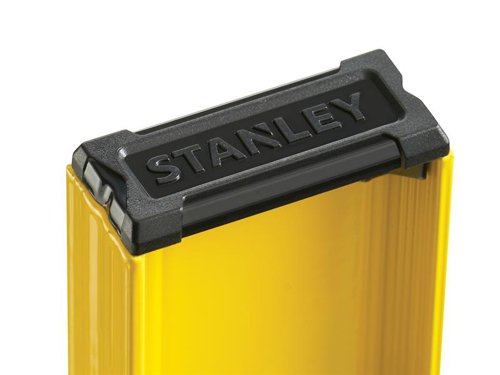 The STANLEY® Basic I-Beam Level has three Ø12mm vials for levelling at varying angles (180°, 90° and 45°). There is also a top window for clear and effortless vial reading from above. These integrated vials are encased in oversized, rugged plastic caps for increased protection and sustaining the vials’ accuracy.A continuous edge on both sides enables the level to be used as a ruler for marking up. The yellow, powered-coated finish provides added surface protection. There is also a handy hang hole for easy storage.Precise levelling performance with 2.0mm/m accuracy on all working edges.1 x STANLEY® Basic I-Beam Level 120cm