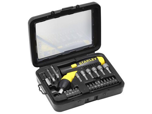 STA Pistol Grip Ratchet Screwdriver Set, 25 Piece