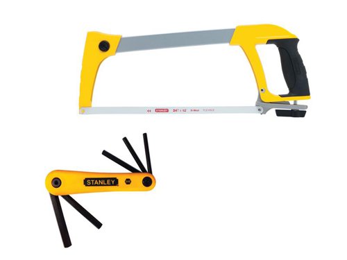 STA DynaGrip™ Hacksaw 300mm (12in) & 4-69-260 Hex Key Set