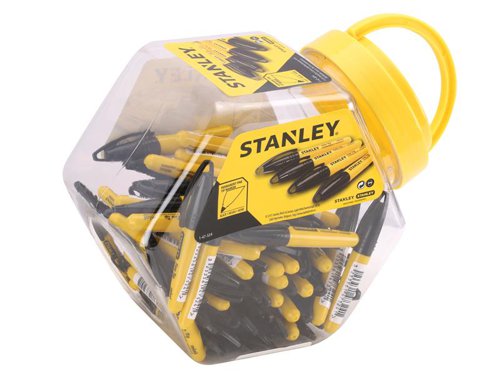 STANLEY® Mini Fine Tip Marker Black (Tub 72)