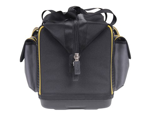 The Stanley FatMax?½ Open Mouth Rigid Tool Bag provides easy access to tools, whilst the multiple internal and external pockets provide maximum organisation potential. The ergonomic design features a padded shoulder strap and a rubber grip handle for comfortable carrying. The injected polypropylene base protects the bag from moisture and dirt. The bag is made from 600 denier fabric that is hard-wearing, strong and durable, which resists cuts and scratches.Specification:Dimensions: 500 x 300 x 290mm