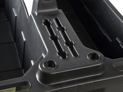 This Stanley Tote Tray provides easy, portable storage. It features 2 deep compartments and is complete with screwdriver and chisel slots to keep tools well organised.Made from plastic.Dimensions: 49.6 x 33.5 x 19.5cm.