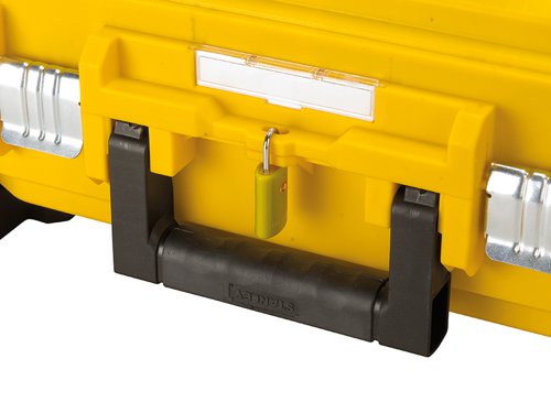 The Stanley FatMax?½ Wheeled Technician's Suitcase has an ergonomic, aluminum telescopic handle and bearing skating wheels for smooth and easy mobility. Its thick rubber coated handle provides superior grip and comfort. It also features supporting legs for stability (no tipping over) and tough metal latches.The accordion structure provides full visibility and accessibility. Removable dividers allow for flexible customization and organization; 1 long divider, 4 short dividers, 3 cups and covers. It has a glass fiber reinforced PP body and lid for durability.Specification:Dimensions: 540 x 400 x 435mm