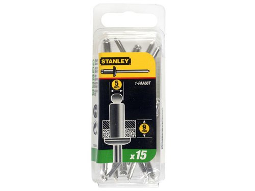 STA 1-PAA66T Aluminium Rivets Long 5 x 12mm Pack of 15