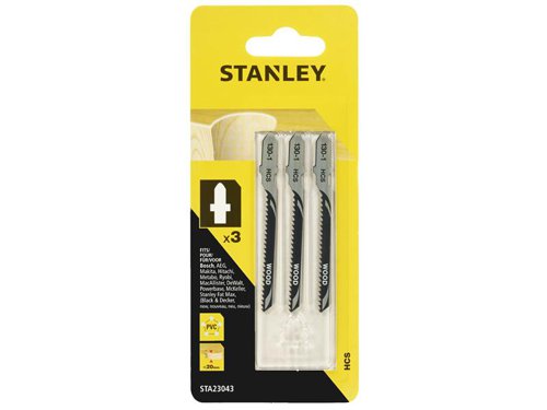 STA HCS Curved Wood T-Shank Jigsaw Blade (Pack 3)