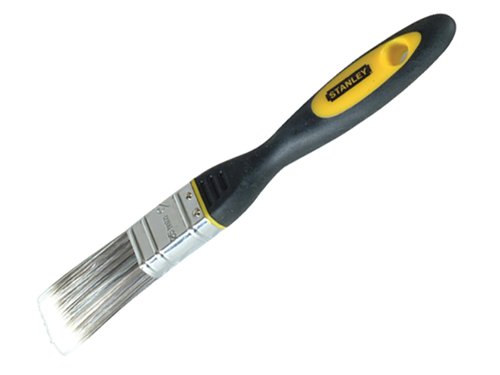 The Stanley DYNAGRIP™ paint brush has tapered synthetic filaments for a smooth finish, with no bristle loss. It has a stainless steel ferrule and a DYNAGRIP™ handle for comfort and control. Suitable for use with all paints.Type: synthetic filament.Size: 25mm.