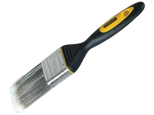 The Stanley DYNAGRIP™ paint brush has tapered synthetic filaments for a smooth finish, with no bristle loss. It has a stainless steel ferrule and a DYNAGRIP™ handle for comfort and control. Suitable for use with all paints.Type: synthetic filament.Size: 75mm.