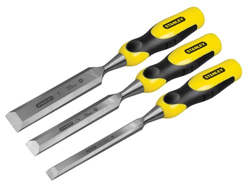 STANLEY® DYNAGRIP™ Bevel Edge Chisel with Strike Cap Set, 3 Piece