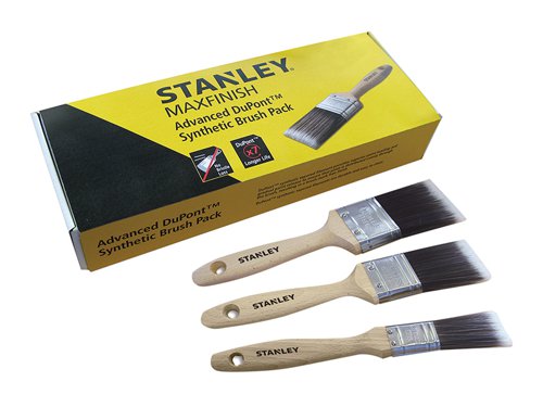 STANLEY® MAXFINISH Advanced Synthetic Paint Brush Set of 3 25 38 & 50mm