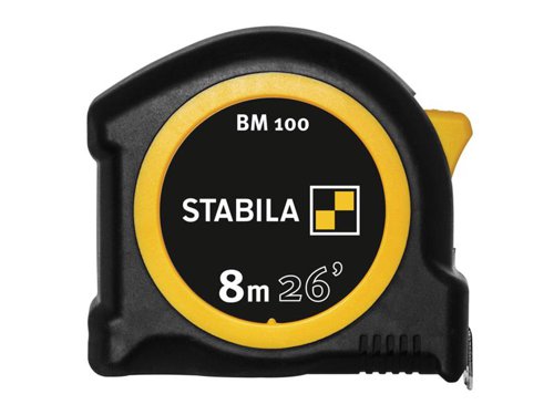 STB19580 Stabila BM 100 Compact Pocket Tape 8m/26ft (Width 25mm)