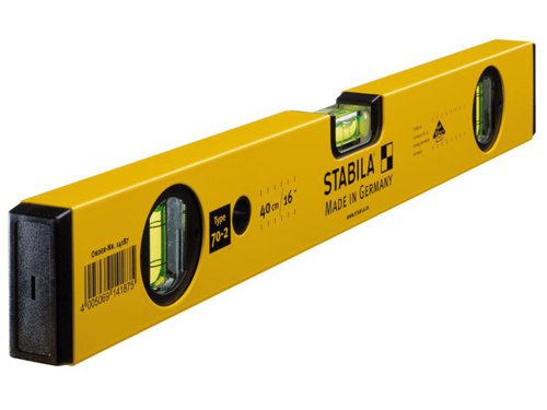 STB70216 Stabila 70-2-40 Double Plumb Spirit Level 3 Vial 40cm
