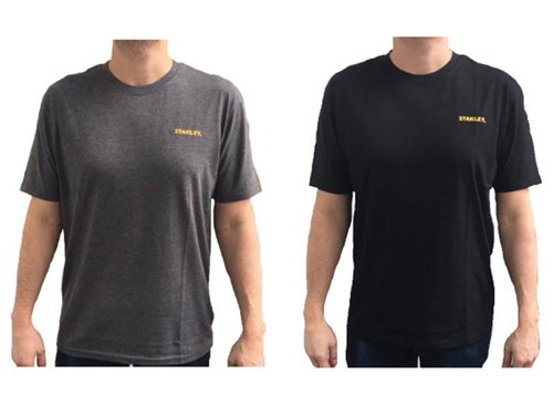 STANLEY® Clothing T-Shirt Twin Pack Grey & Black - L