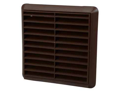 STD Louvred Terminal Vent, Brown 100mm