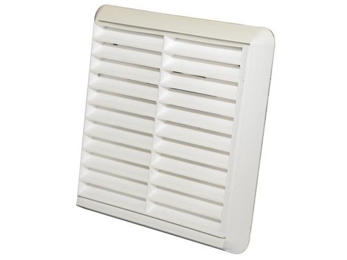 STD Louvred Terminal Vent, White 100mm