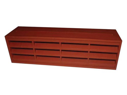 STD Louvred Airbrick Vent, Terracotta 9 x 3in
