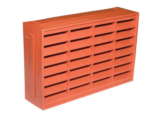 STD Louvred Airbrick Vent, Terracotta 9 x 6in