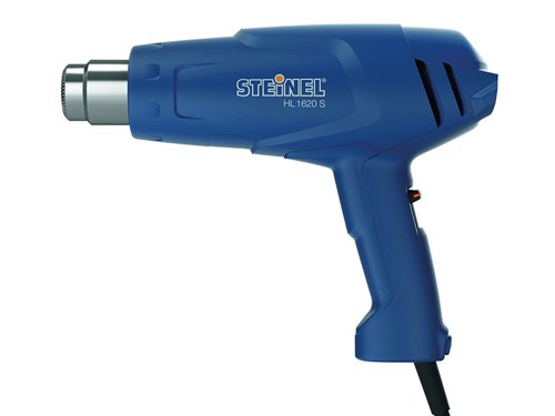 The Steinel HL1620S 2-stage Airflow Heat Gun is an indispensable all-rounder. It has a 2-stage temperature setting and is ideal for drying plasterwork, shrinking on cable sleeves, thawing frozen water pipes, stripping paint, waxing skis and snowboards and much more.This hot air tool has an optimised centre of gravity for fatigue-free working with one hand. It has an integrated thermal cut-out to prevent overheating.Specifications:Input Power: 1,600W.Airflow: 240 L/min.Air Temperature: 300-500°C.Weight: 0.67kg.