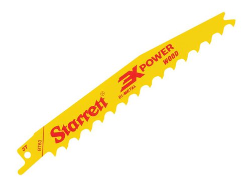 STR BT63-5 Bi-Metal Reciprocating Blade, Wood Tapered 152mm 3 TPI (Pack 5)