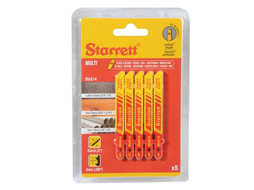 STR BU214-5 Multi Purpose Jig Saw Blades Pack of 5