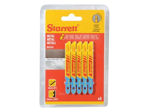 STR BU232-5 Metal Cutting Jigsaw Blades Pack of 5