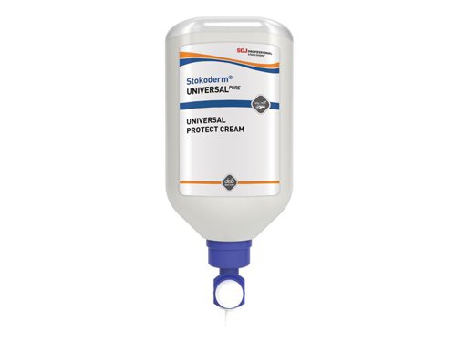 Stokoderm® Universal PURE is a universal skin protection cream to protect against water and oil-based substances, such as oil, grease, lubricants and detergent.For use with the Swarfega® Skin Safety Cradle.