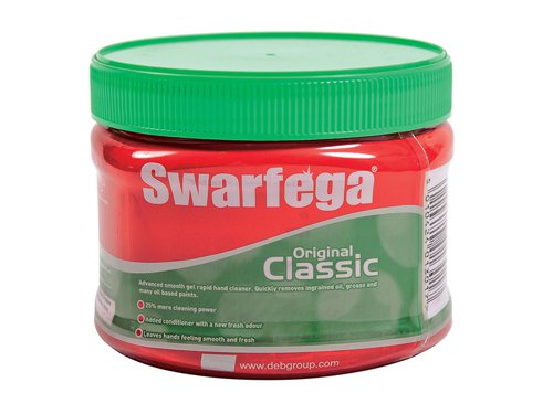Swarfega Original Classic Hand Cleaner is a rapidly acting, classic, smooth green gel formula which removes ingrained oil, grease and general grime. With added conditioner which helps maintain the skin's natural moisture level to leave the skin feeling smooth after use.Easy to apply and quick rinsing.Size : 275ml.
