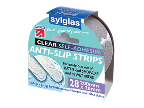 SYLASSCL Sylglas Anti-Slip Strips 200 x 20mm Clear (Pack 28)
