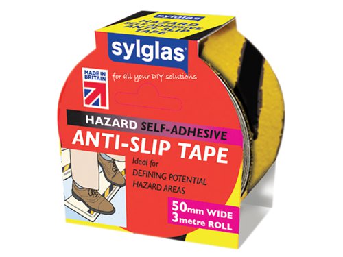 SYLASTBLY Sylglas Anti-Slip Tape 50mm x 3m Black & Yellow Hazard