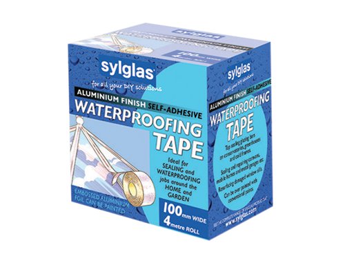 Sylglas Aluminium Finish Waterproofing Tape 100mm x 4m