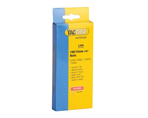Tacwise 180 18 Gauge 15mm Nails (Pack 2000)