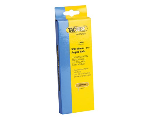 Tacwise 500 18 Gauge 40mm Angled Nails (Pack 1000)