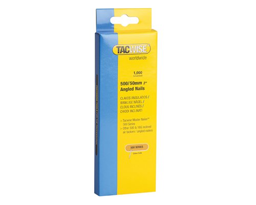Tacwise 500 18 Gauge 50mm Angled Nails (Pack 1000)