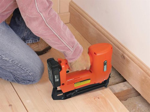 The Tacwise Ranger EL-Pro Cordless Staple/Nail Gun is powered by an interchangeable 18V lithium-ion battery. Delivers precise nailing and stapling without the wires. Made from high-impact, ABS moulded housing, this cordless model is perfect for a range of applications including furniture upholstery, roofing, fencing, insulation and much more.Switch seamlessly between staples and nails thanks to the bottom loading design and know when you’re running low with the useful refill window. The EL-Pro features single shot or contact firing modes, designed for maximum power for various staple lengths without adjustment.This powerful staple/nail gun also boasts a depth control adjustment wheel and an LED light for accurate stapling/nailing. To prevent damage to work surfaces, the Ranger EL-Pro comes fitted with a nonmarking nose protector.Backed by a 2-year guarantee when using Tacwise staples/nails.Supplied with: 1 x 18V Li-ion Battery, 1 x Charger with UK/EUR Adaptor Plug, 1,000 x 30mm Nails, 1,000 x 30mm Staples.Specifications:Magazine Capacity: 100 Nails/Staples.Fastenings: 18GA Narrow Crown Brad Nails: 20-50mm, Staples: 19-40mm.Weight: 3.1kg.