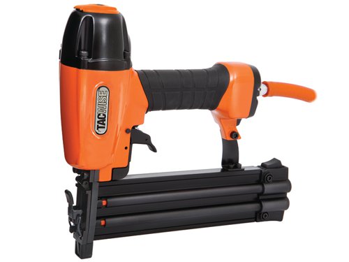 The Tacwise DGN50V Pneumatic Brad Nailer fires 18 gauge brad nails 20-50mm in length. Accurate and reliable, it features an adjustable depth control and quick release nose gate. Ideal for furniture, exhibitions, window beading and moulding, picture and mirror frames, door frames and many more applications.Specification:Magazine Cpacity: 100 Brads.Staple Type: 18G & 180 20-50mm.Operating Pressure: 60-100 PSI, 86 dBA.Weight: 1.2kg.