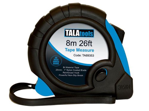 TAL Measuring Tape 8m/26ft (Width 25mm) (CDU of 16)