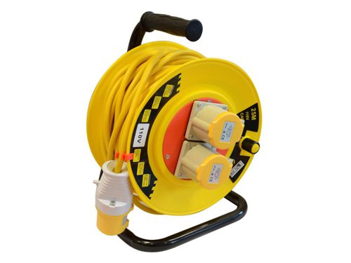 TAL Heavy-Duty Cable Reel 110V 25m 2-Socket