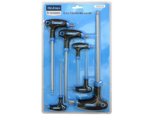 TAL Metric T-Handle Hex Key Set, 6 Piece