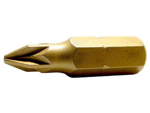 TAL TiN Coated Screwdriver Bits Pozidriv PZ1 25mm (Pack 3)