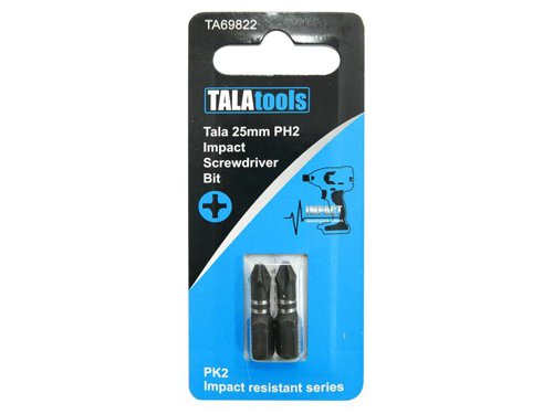 TAL Impact Screwdriver Bits Phillips PH2 25mm (Pack 2)