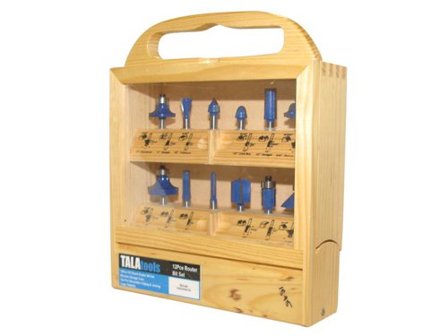 TAL 1/4in Router Bit Set, 12 Piece
