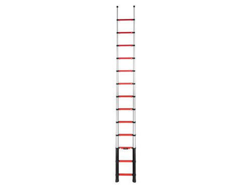 The Telesteps Rescue Line Telescopic Ladder is the first telescopic ladder in the world where 3 people can use the ladder at the same time. It is the 2nd generation with the revolutionary triangular tube design, which makes the ladder stronger and more torsional rigid than ever before.Because of its compact nature, it’s especially useful in narrow spaces, staircases, in elevator rooms, etc. It also fits in any vehicle, being accessible whenever you need it. To save time while extending the ladder in pressured situations, Rescue Line has built-in height indicators, letting you choose the right height for every specific situation.The Rescue Line is certified according to the European standard EN 1147, specifically created for fire and rescue workers. This standard is known as one of the strictest certifications to obtain for a telescopic ladder, means amongst other advantages, it can handle loads up to 500kg or 3 people at the same time.This Telesteps Rescue Line Firefighters Telescopic Ladder has the following specifications:No. of Treads: 13.Tread Width: 50mm.Working Height: 5.0m.Extended Length: 4.1m.Closed Length: 1.17m.Width: 0.47m.Weight: 19.2kg.