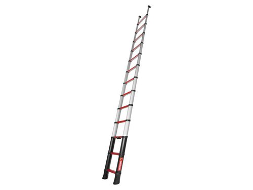 The Telesteps Rescue Line Telescopic Ladder is the first telescopic ladder in the world where 3 people can use the ladder at the same time. It is the 2nd generation with the revolutionary triangular tube design, which makes the ladder stronger and more torsional rigid than ever before.Because of its compact nature, it’s especially useful in narrow spaces, staircases, in elevator rooms, etc. It also fits in any vehicle, being accessible whenever you need it. To save time while extending the ladder in pressured situations, Rescue Line has built-in height indicators, letting you choose the right height for every specific situation.The Rescue Line is certified according to the European standard EN 1147, specifically created for fire and rescue workers. This standard is known as one of the strictest certifications to obtain for a telescopic ladder, means amongst other advantages, it can handle loads up to 500kg or 3 people at the same time.This Telesteps Rescue Line Firefighters Telescopic Ladder has the following specifications:No. of Treads: 13.Tread Width: 50mm.Working Height: 5.0m.Extended Length: 4.1m.Closed Length: 1.17m.Width: 0.47m.Weight: 19.2kg.