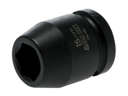 TEN Impact Socket Hexagon 6-Point 1/2in Drive 15mm