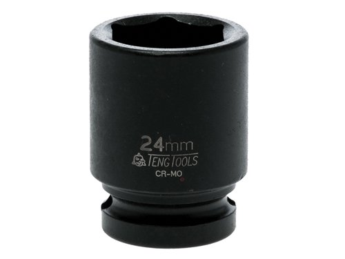 TEN Impact Socket Hexagon 6-Point 1/2in Drive 24mm