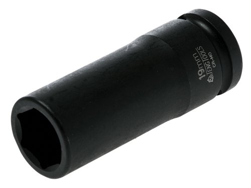 TEN Deep Impact Socket Hexagon 6-Point 1/2in Drive 19mm